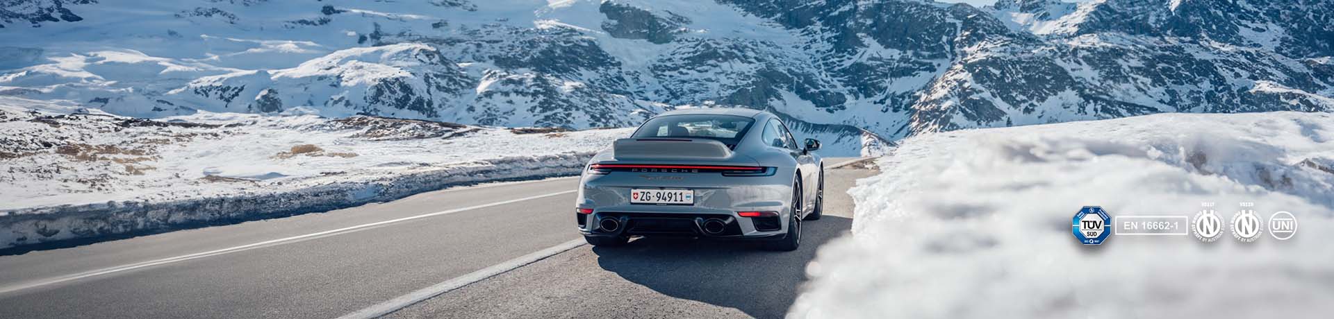 Sneeuwkettingen voor de Porsche 911