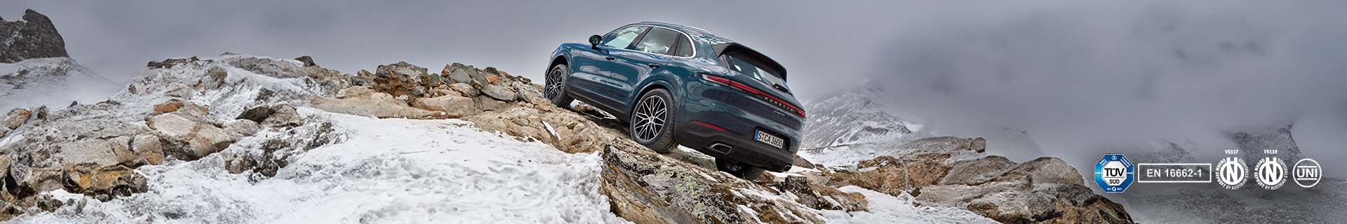 Porsche Cayenne sneeuwkettingen