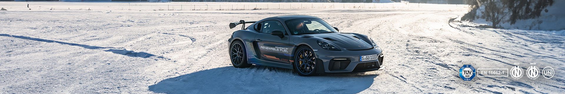 Sneeuwkettingen voor de Porsche Cayman