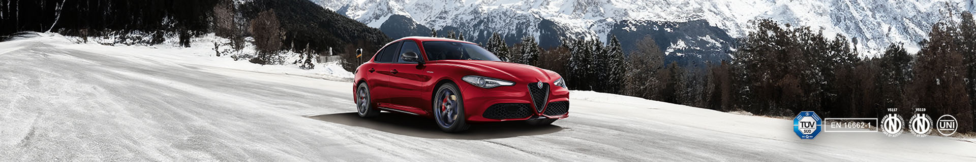 Sneeuwkettingen voor de Alfa Romeo Giulia