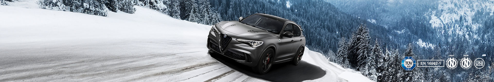 Sneeuwkettingen voor de Alfa Romeo Stelvio