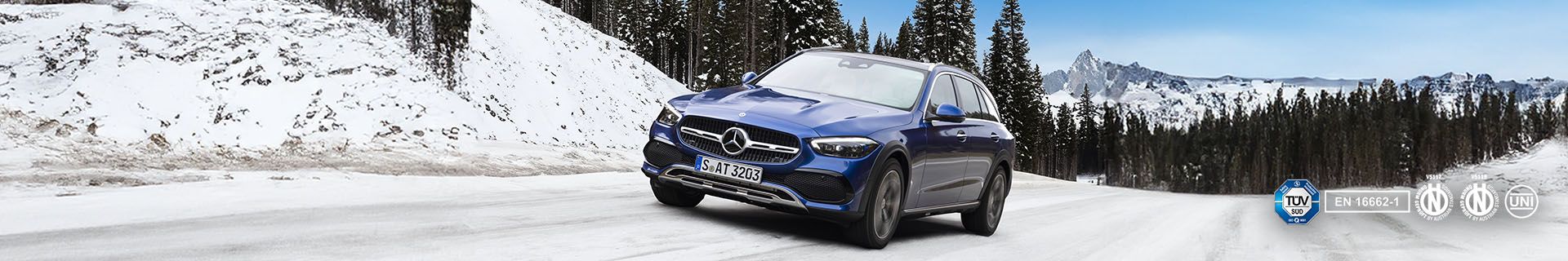 Sneeuwkettingen voor de Mercedes C-klasse