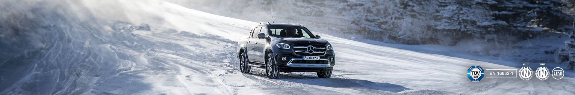 Sneeuwkettingen voor de Mercedes-Benz X-Class