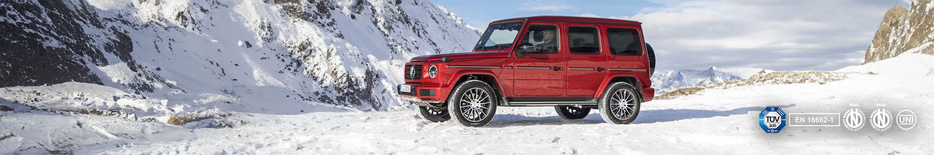 Sneeuwkettingen voor de Mercedes-Benz G-klasse