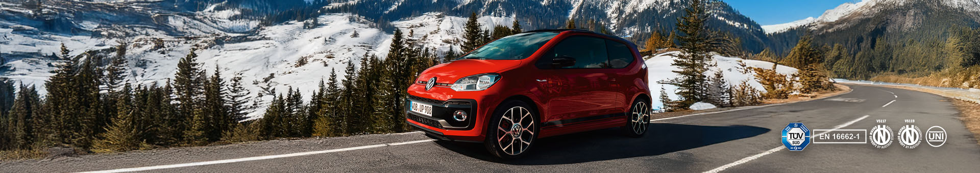 Sneeuwkettingen voor de Volkswagen Up