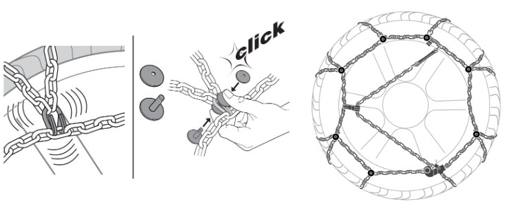 Bevestiging van de velgclips